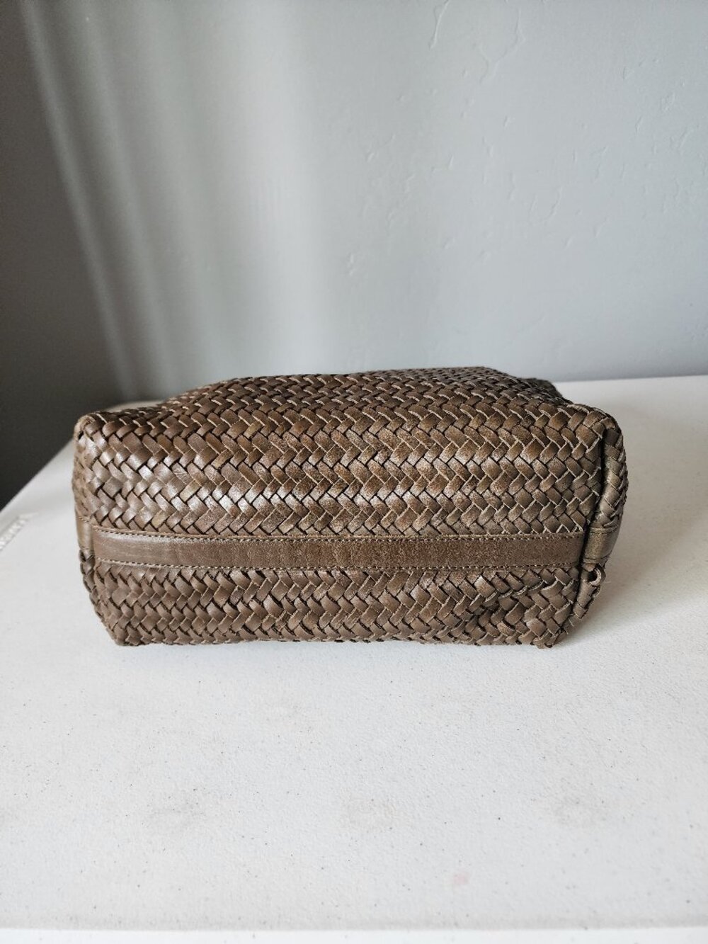 Madewell Brown Woven Tote "EUC" - Picture 8 of 16